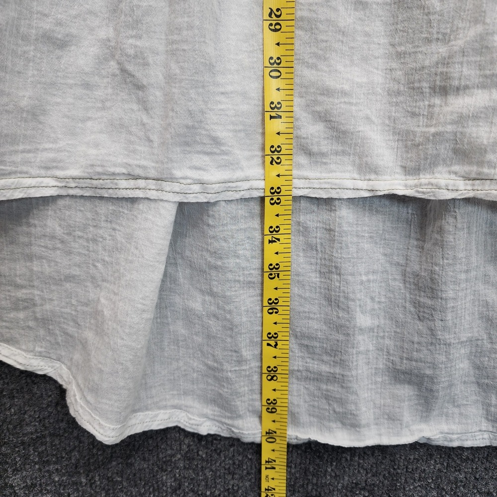Sundance Women Cotton Gauze Boho Coastal Tiered Cottagecore Tunic Top Size L - Picture 2 of 10